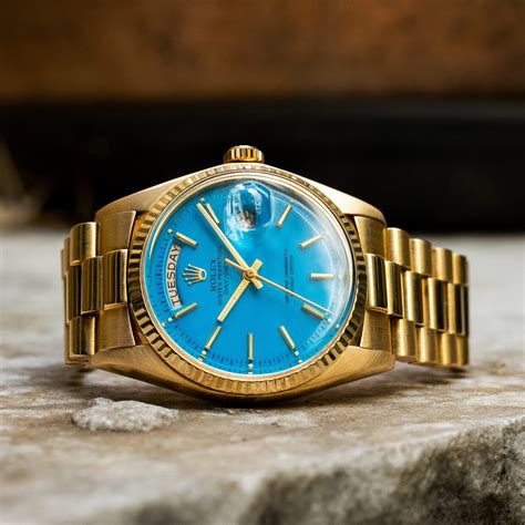 rolex day date blue stella|Rolex Day-Date watches.